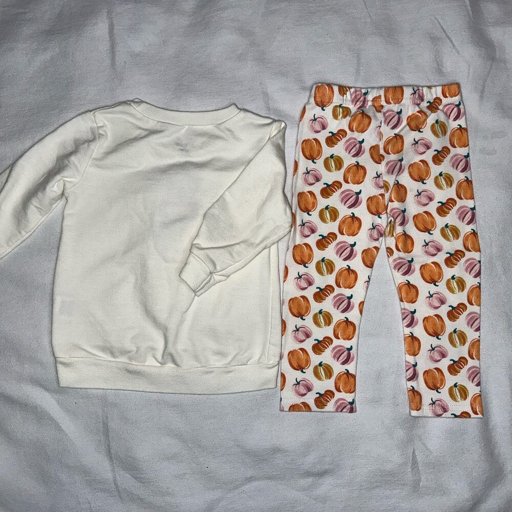 Chick Pea Baby Girls’ 2-Piece Pumpkin Outfit Set – Size 12M - Picture 5 of 7
